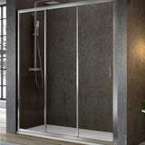 Mampara Frontal 1 Fijo + 2 Puertas Correderas. Antical (Concept series)