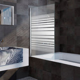 Mampara de bañera abatible de 85 cm. Serigrafía Líneas. Antical.