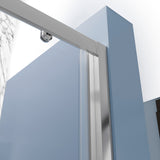 Mampara de ducha frontal 2 fijos + 2 puertas correderas. Sin perfil inferior. Transparente. Antical. (Privilege Series)