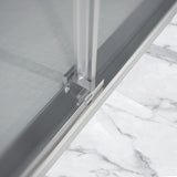 Mampara de ducha Frontal 1 Fijo + 1 Puerta Corredera. Sin Perfil Inferior. Transparente. Antical (One Series).