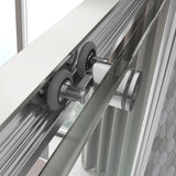 Mampara de ducha Frontal 1 Fijo + 1 Puerta Corredera. Sin Perfil Inferior. Serigrafía Galones. Antical (ONE SERIES).