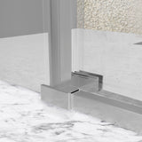 Mampara de ducha frontal 2 fijos + 2 puertas correderas. Sin perfil inferior. Transparente. Antical. (Privilege Series)