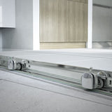 Mampara de Ducha Frontal 1 fijo + 1 puerta corredera con Lateral Fijo. Cristal Transparente. (Concept Series)