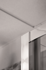 Mampara de ducha en esquina 2 fijos + 2 puertas correderas. Transparente. Antical. (Premium Series)