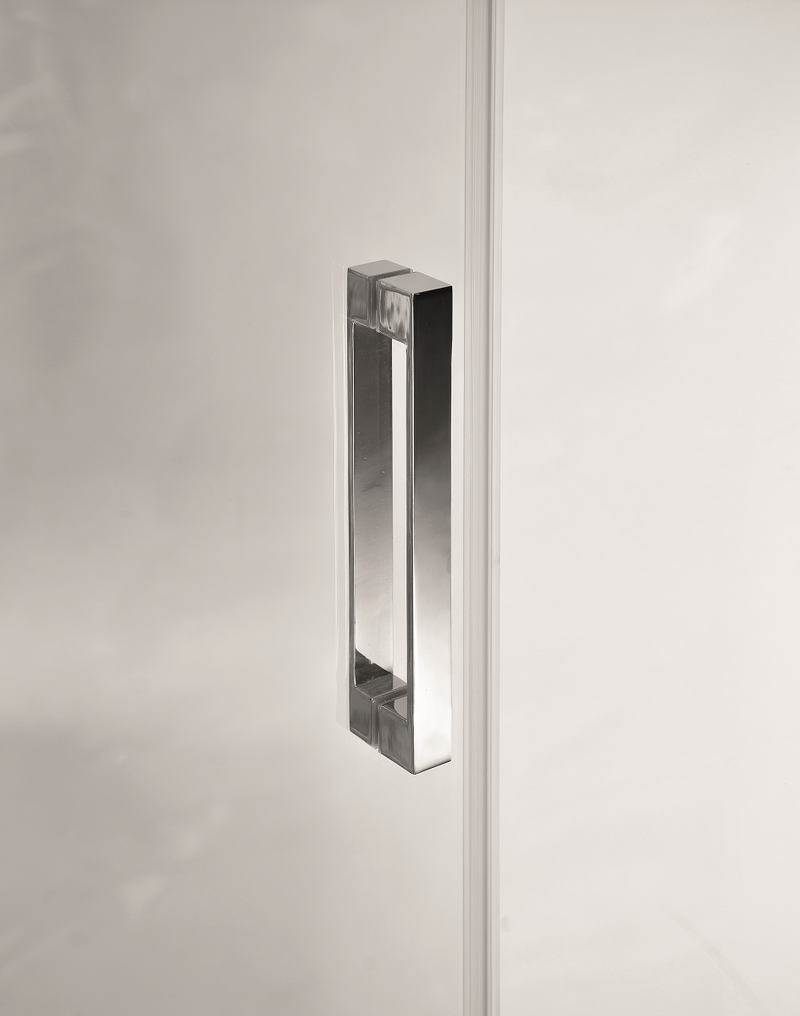 Mampara de ducha frontal 1 fijo + 1 puerta corredera. Transparente. Antical. (Premium Series)